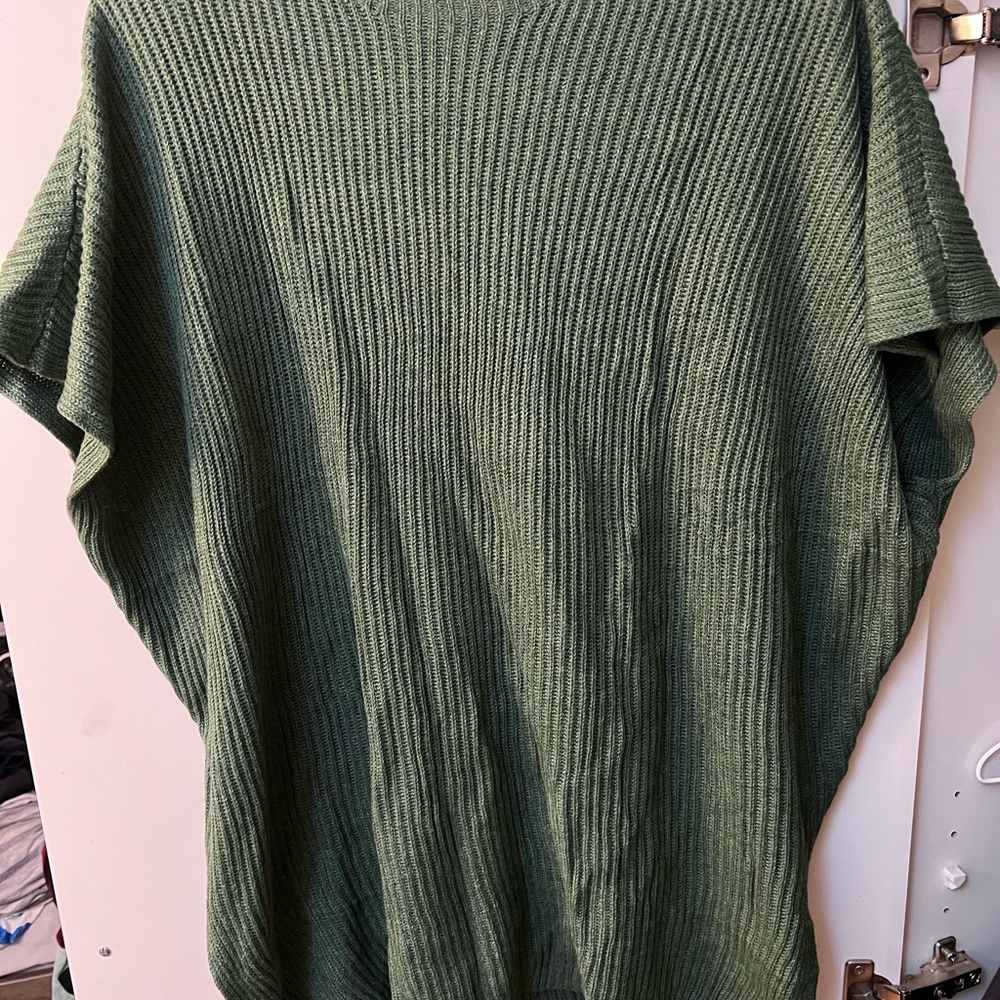 Tik Tok Green Ribbed Knit Top